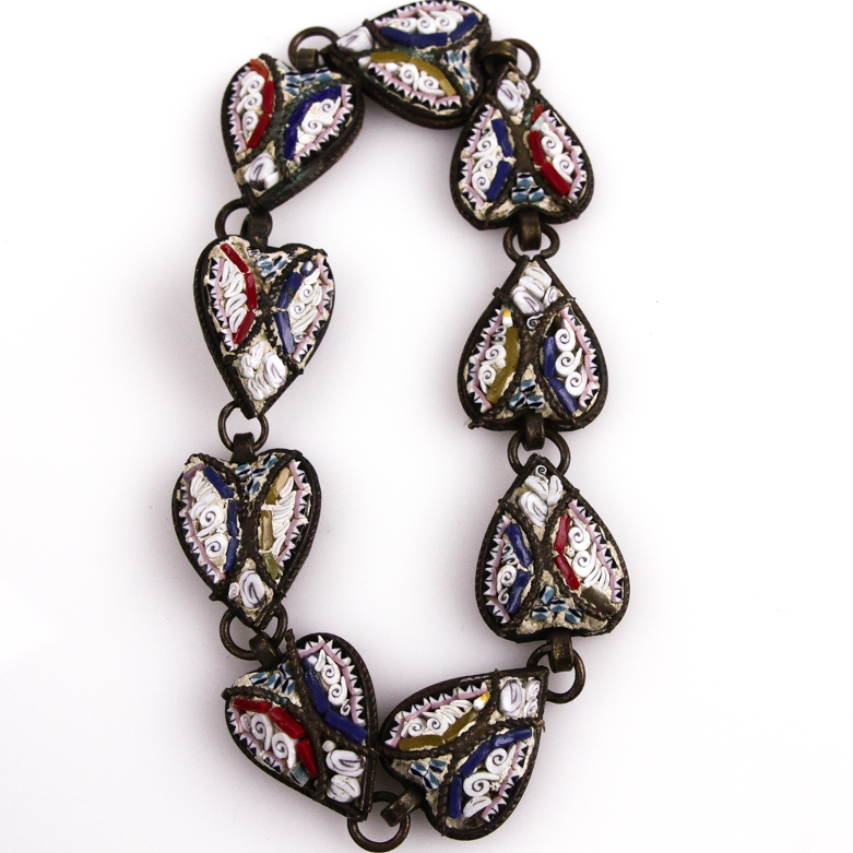 Vintage 1920s Micro Mosaic Bracelet