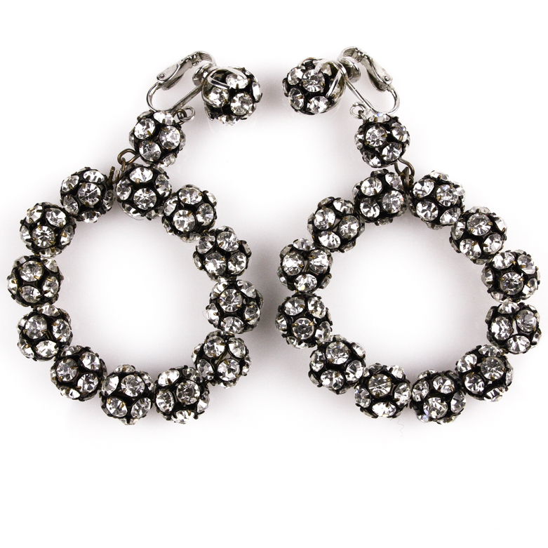 Vintage 1960s Rhinestone Earrings