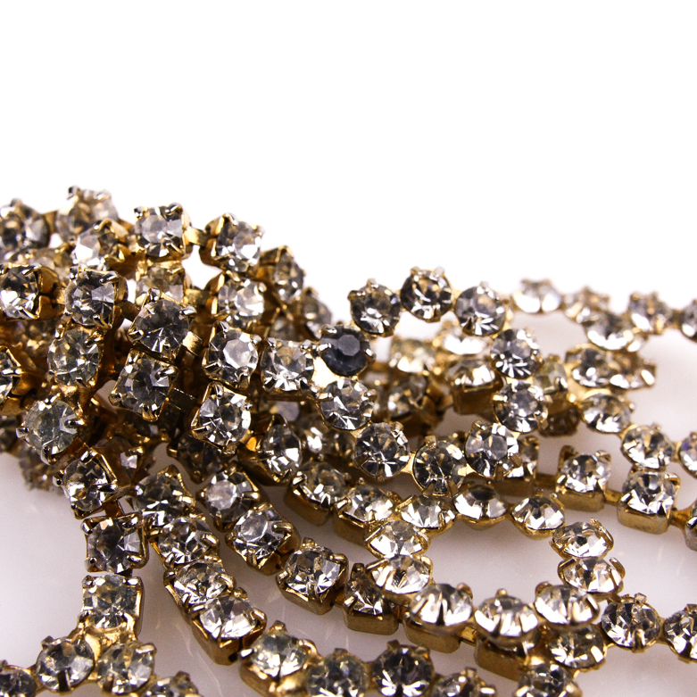 Vintage Rhinestone Chandelier Earrings