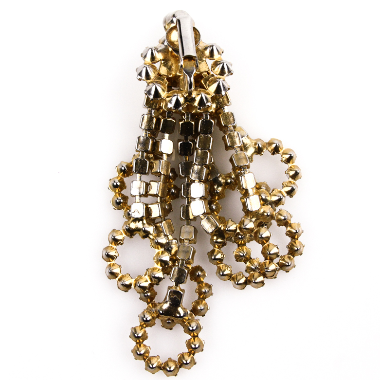 Vintage Rhinestone Chandelier Earrings