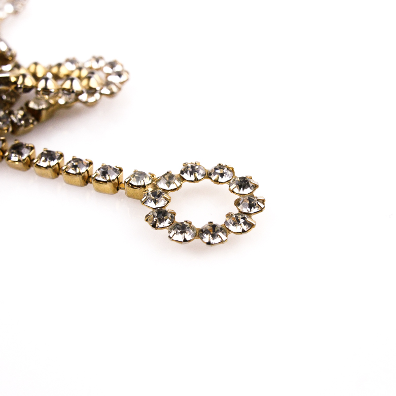 Vintage Rhinestone Chandelier Earrings