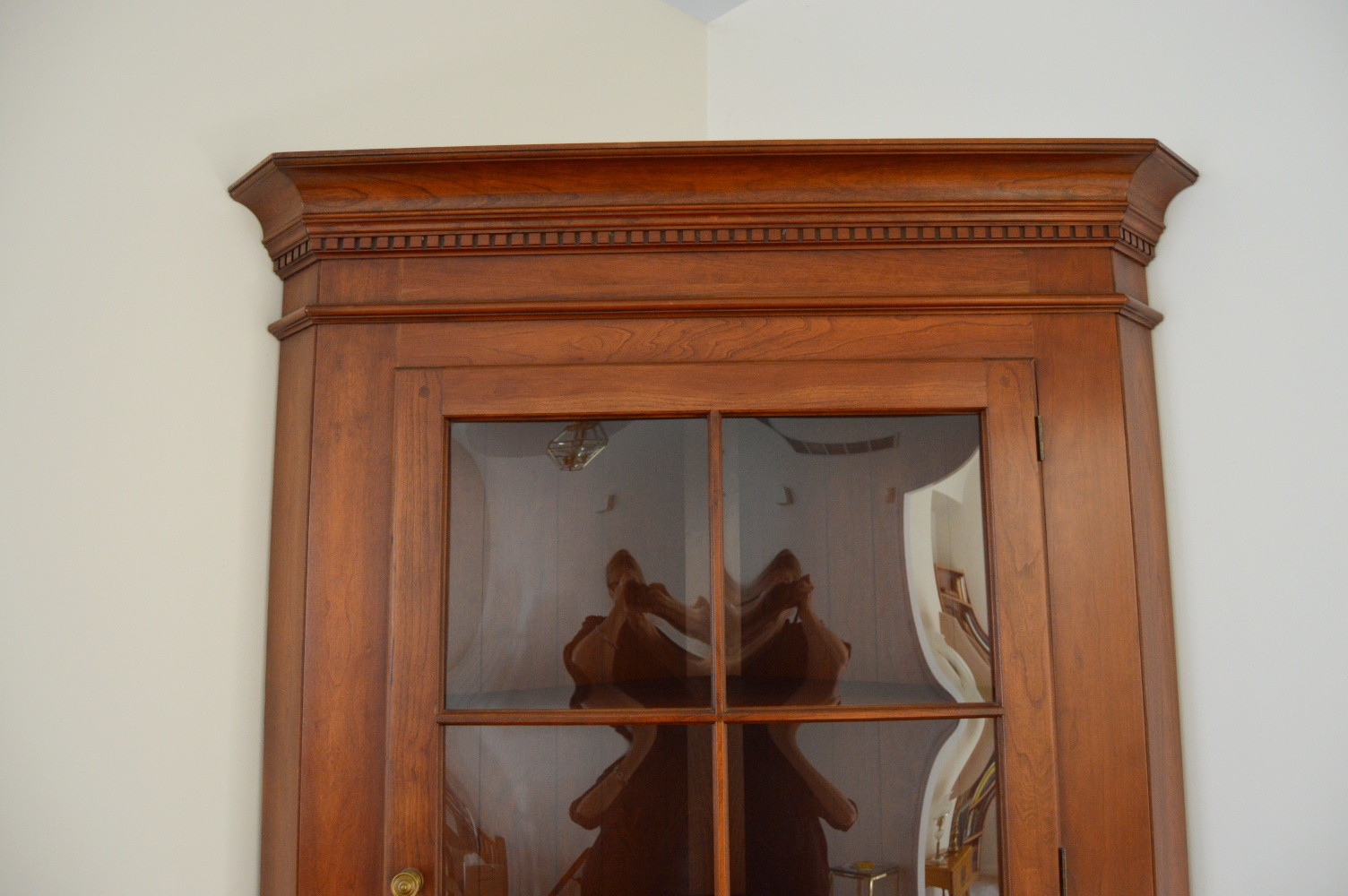 Federal Style Cherry Corner Cupboard