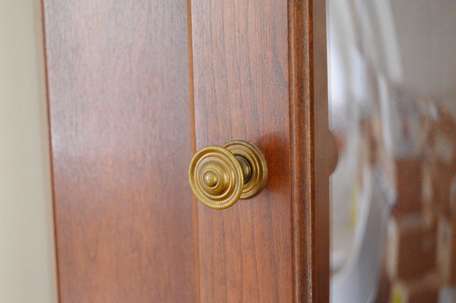 Federal Style Cherry Corner Cupboard