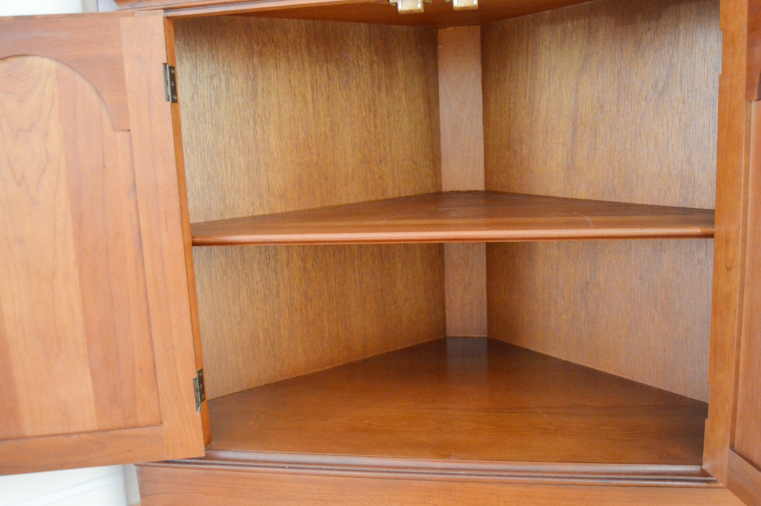 Federal Style Cherry Corner Cupboard