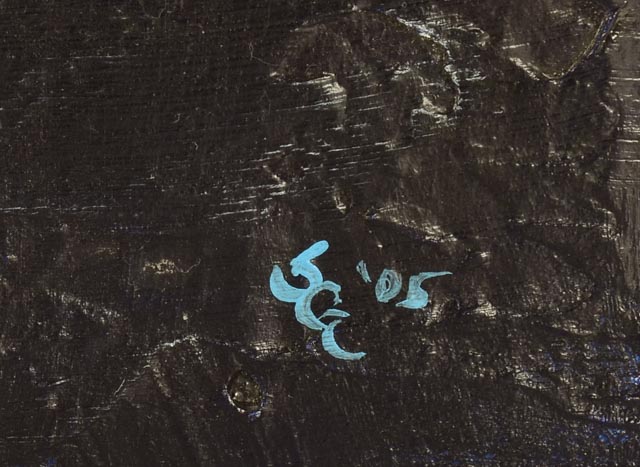 Shannon Girouard Original Acrylic on Canvas "Once in a Blue Moon"