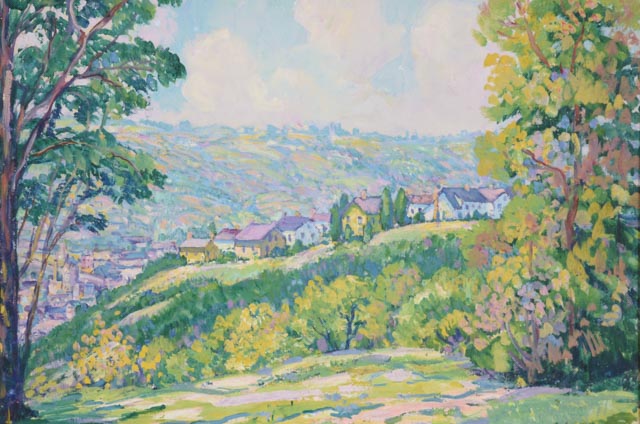 Frances Wiley Faig Oil on Canvas "Cincinnati Hills"