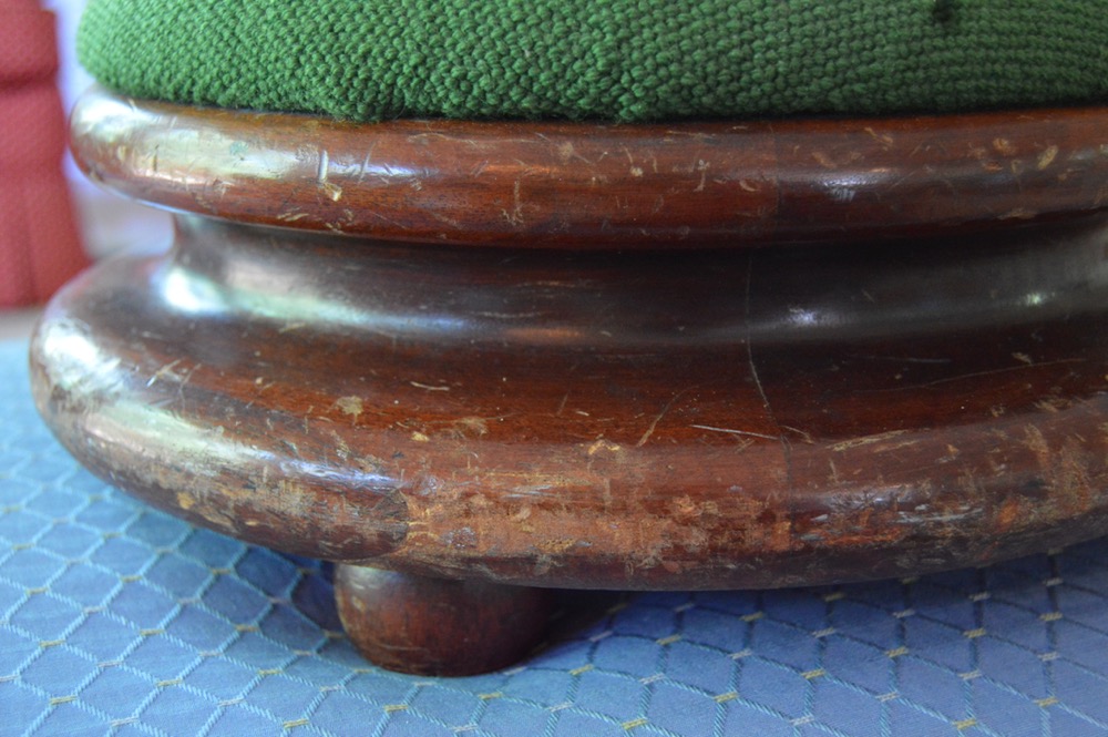Vintage Footstool and Magazine Rack