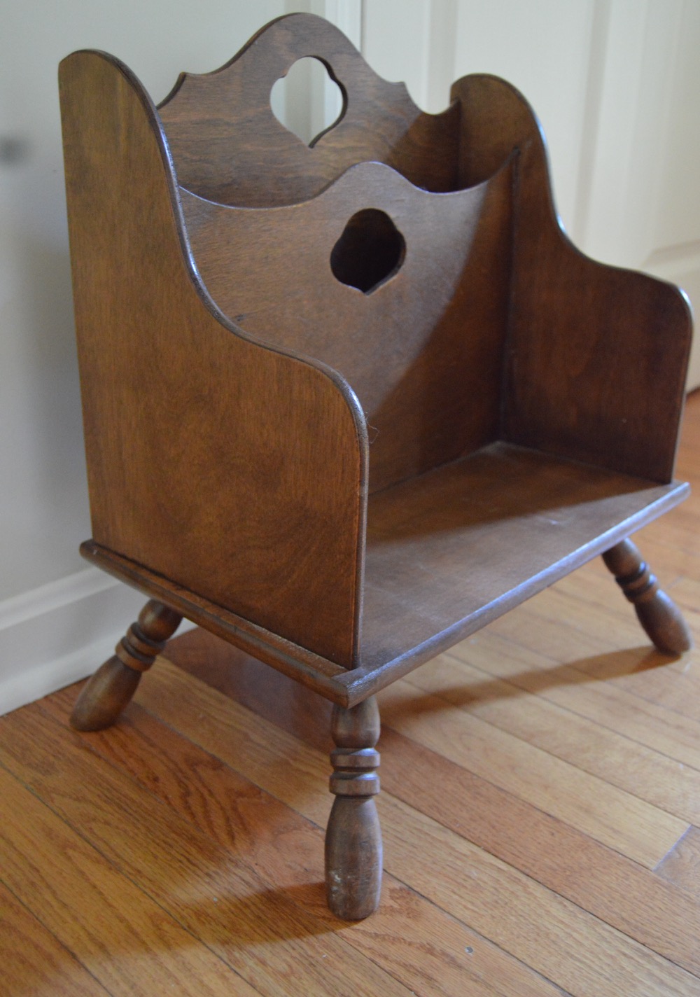 Vintage Footstool and Magazine Rack