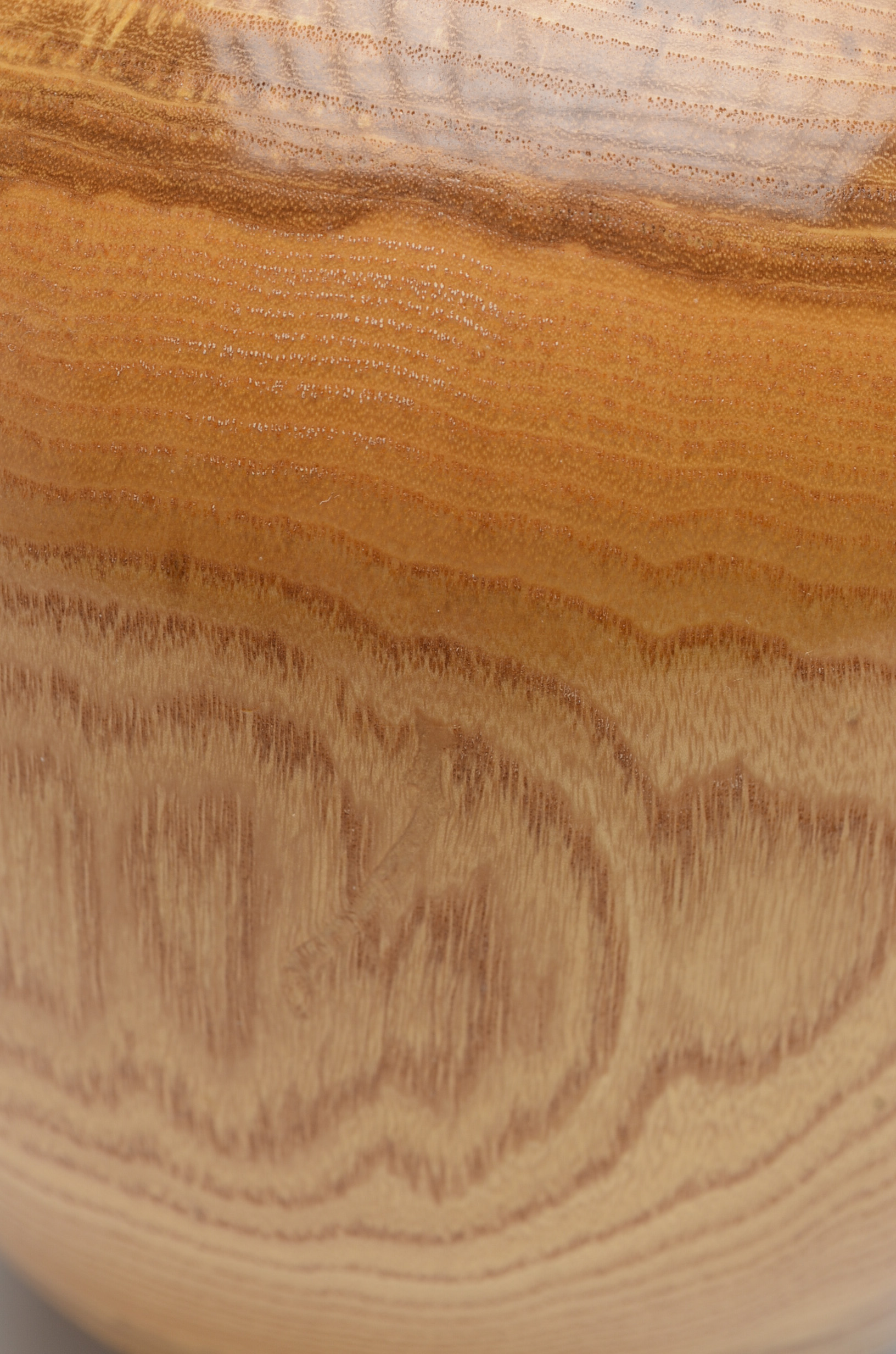 Artisan Oak Wood Lathe Turned Vase