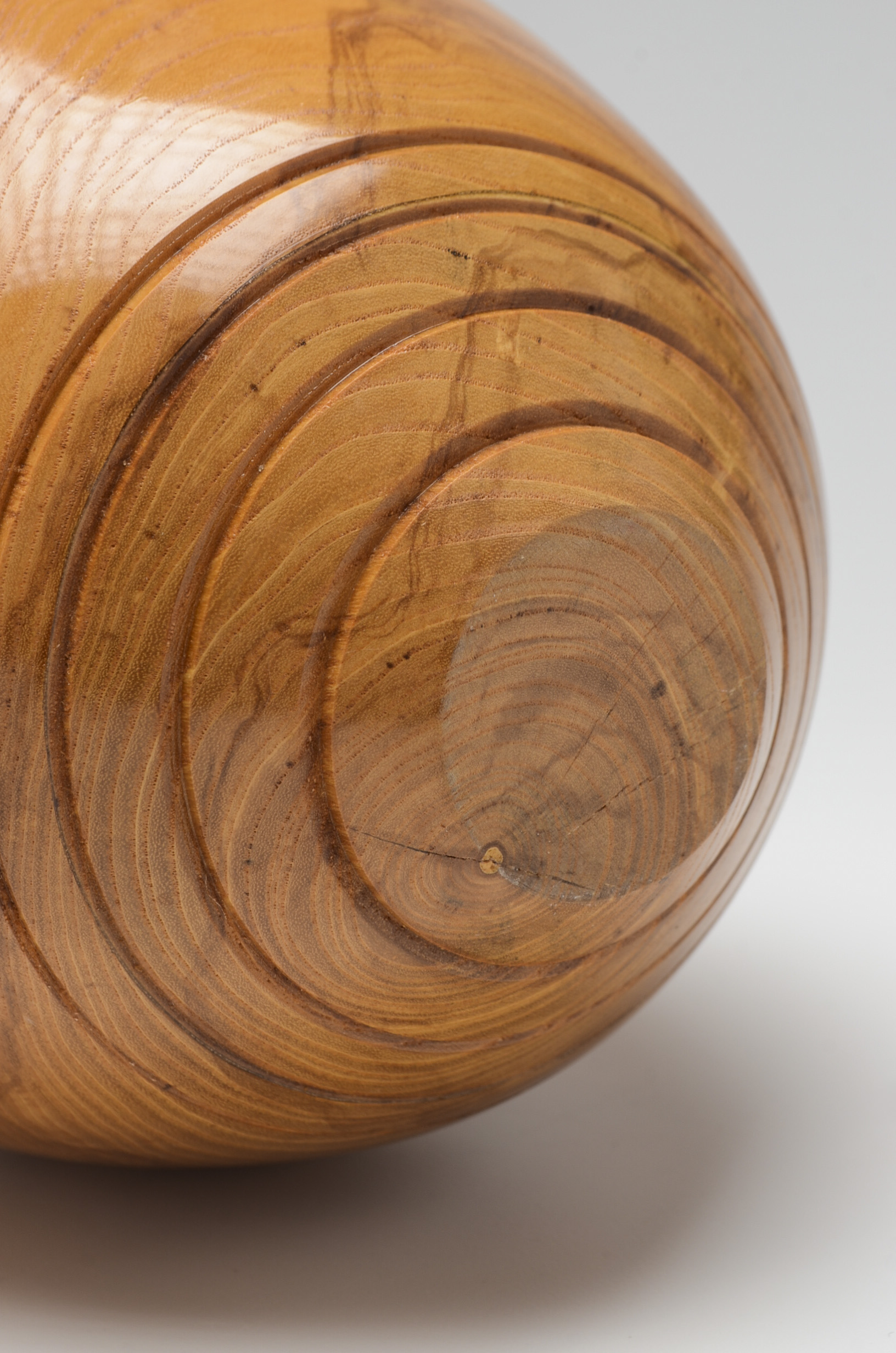 Artisan Oak Wood Lathe Turned Vase