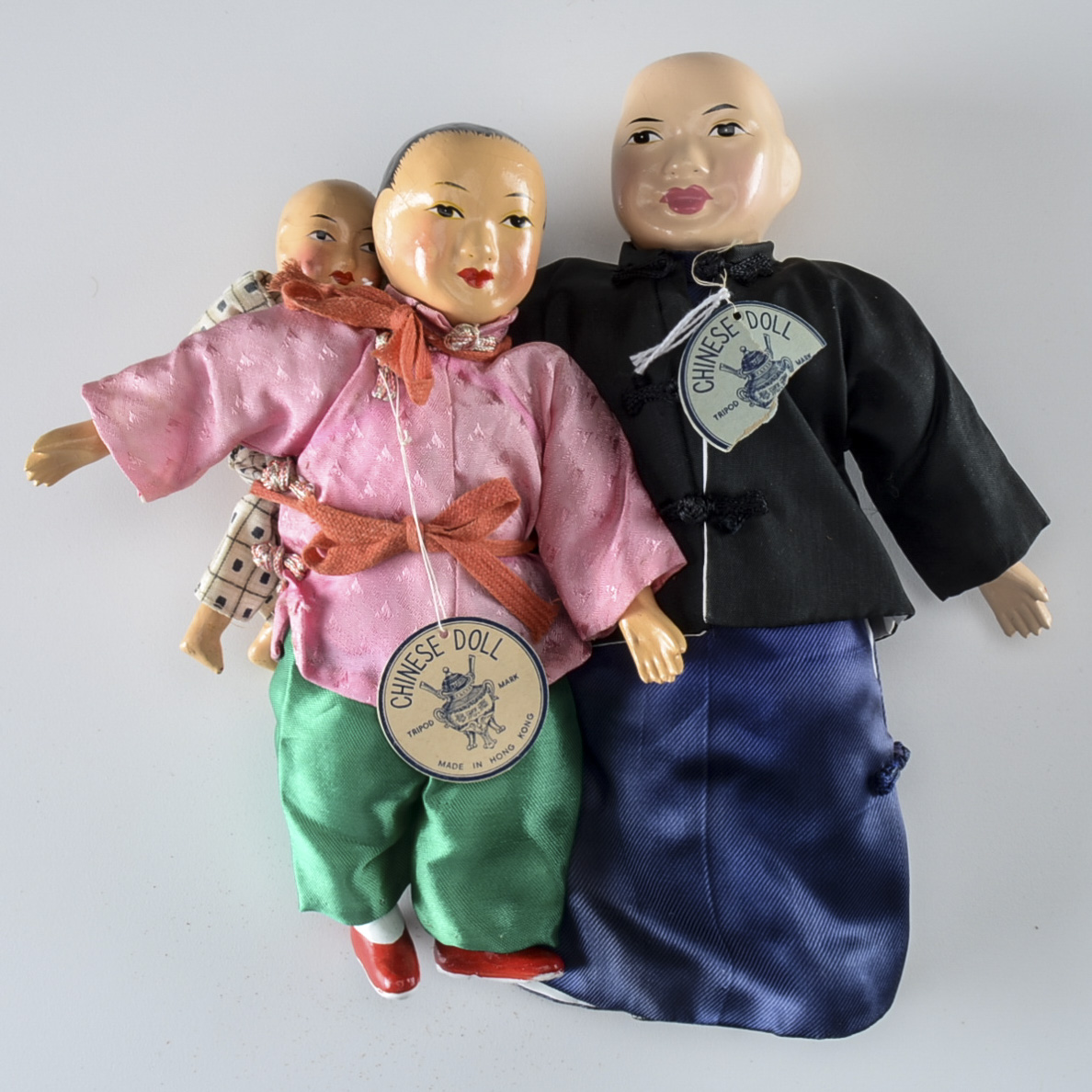 Chinese Composition Doll Family