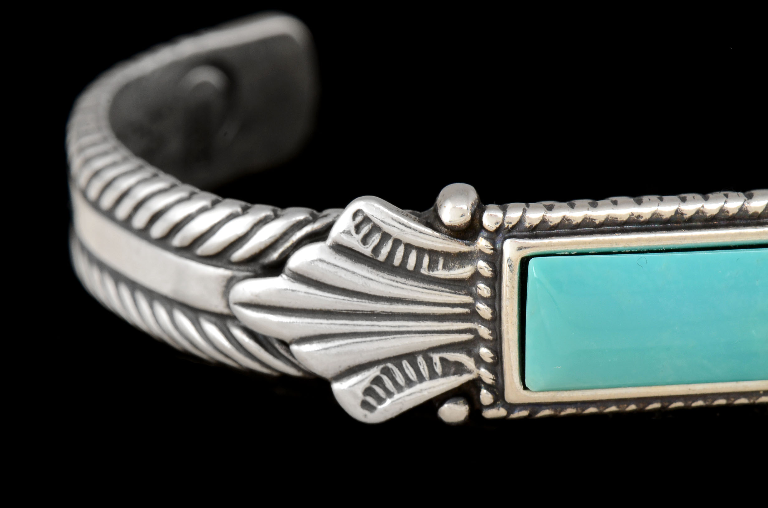 Carolyn Pollack Sterling Silver and Turquoise Cuff Bracelet