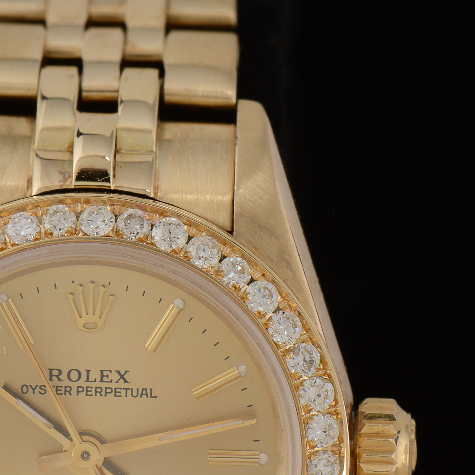 Women's Rolex Oyster Perpetual 14K Solid Yellow Gold and Diamond Automatic Watch