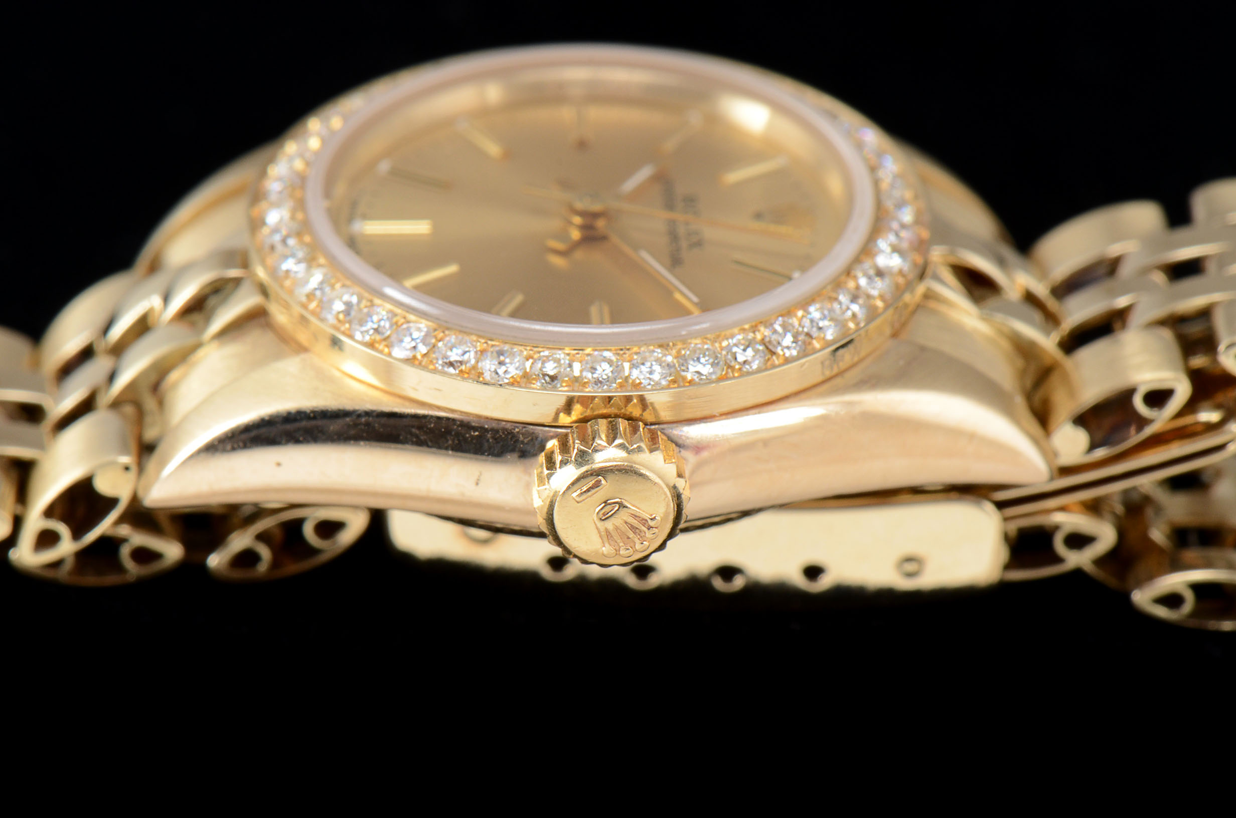 Women's Rolex Oyster Perpetual 14K Solid Yellow Gold and Diamond Automatic Watch