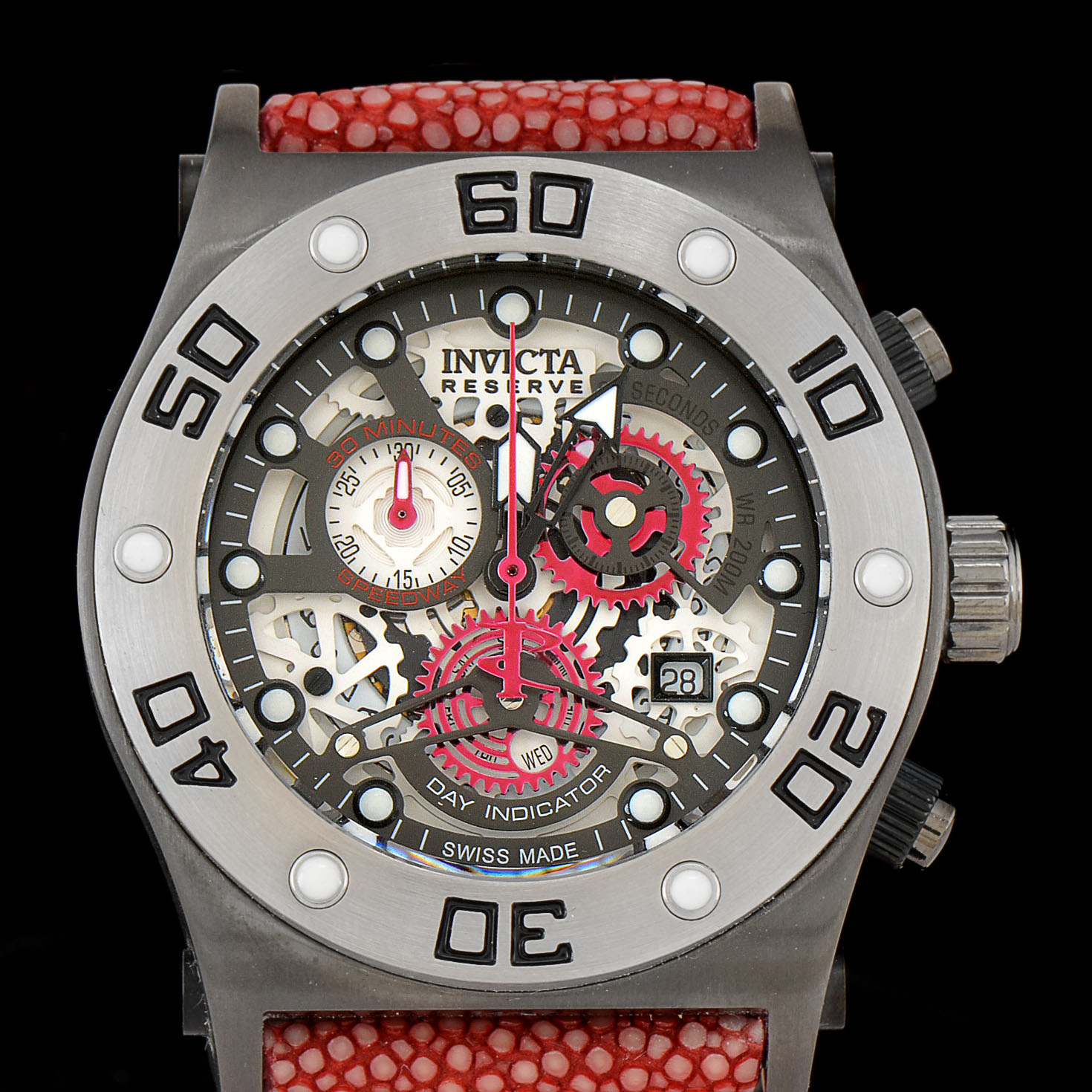 Men's Invicta Speedway Model 17672 Chronograph Watch with Stingray Band