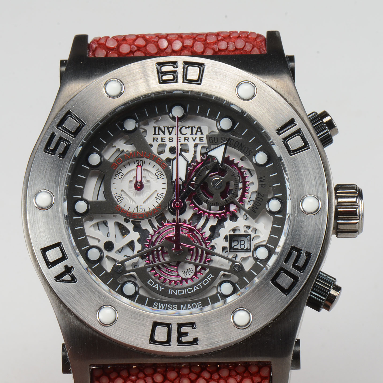 Men's Invicta Speedway Model 17672 Chronograph Watch with Stingray Band