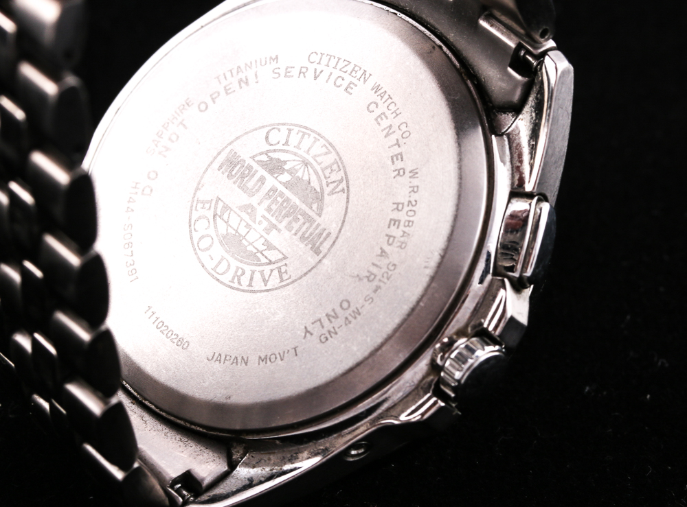 Citizen Eco-Drive World Perpetual WR 200 Titanium Watch