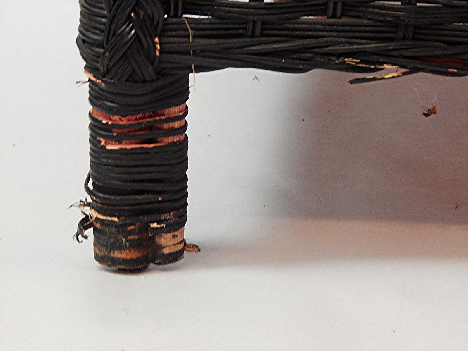 Trio of Vintage Wicker Arm Chairs - Black