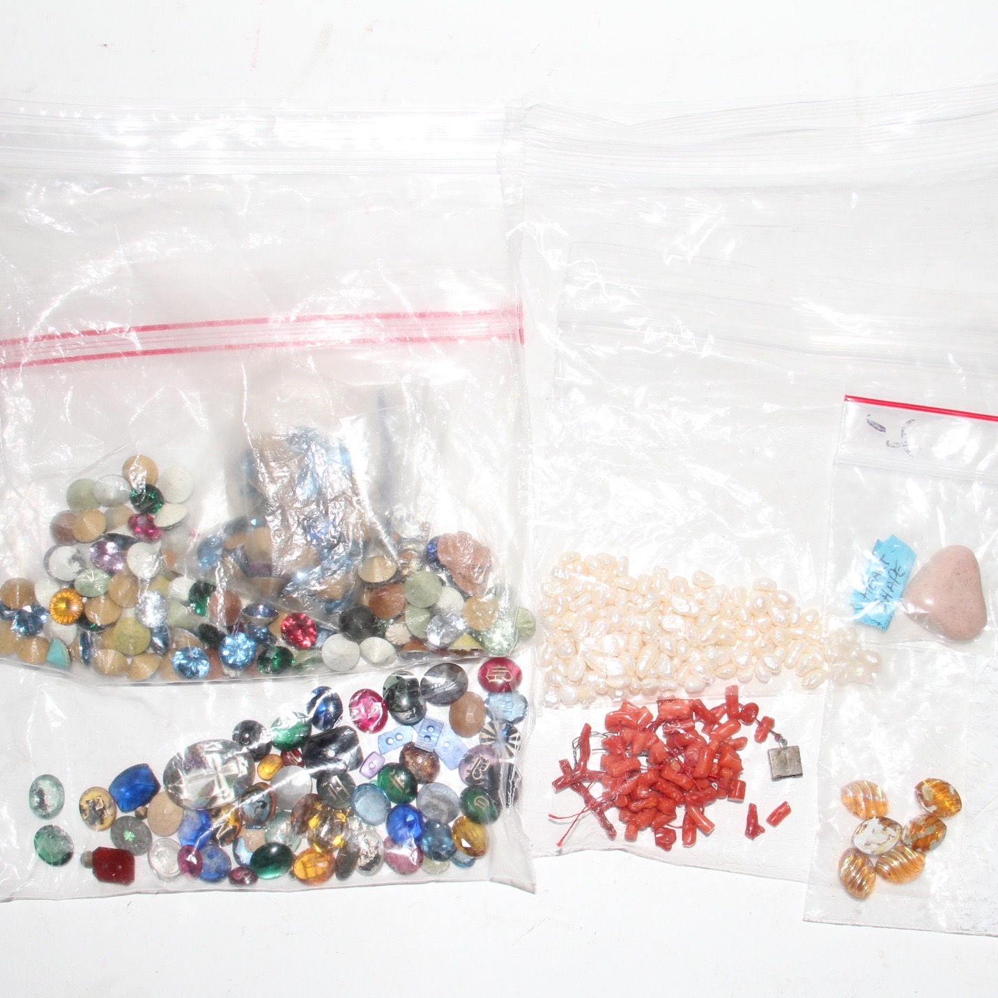 Assortment of Loose Beads and Faux Stones