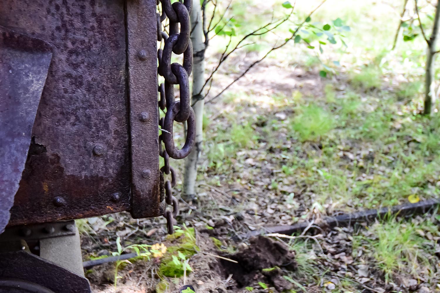 Antique Mine Cart, Tools and Track