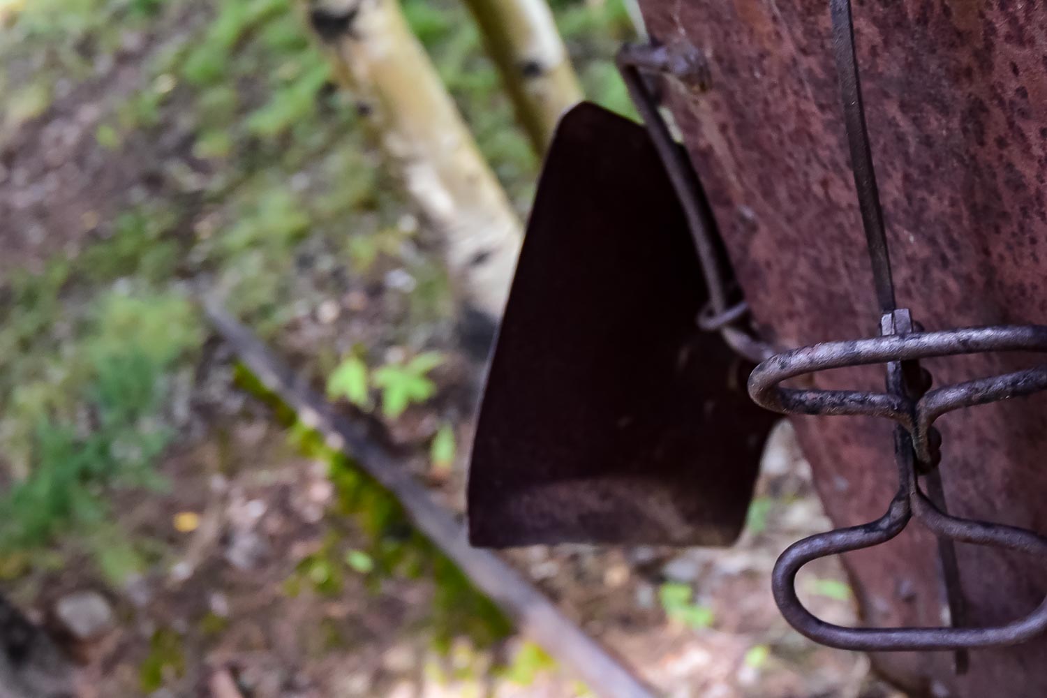 Antique Mine Cart, Tools and Track