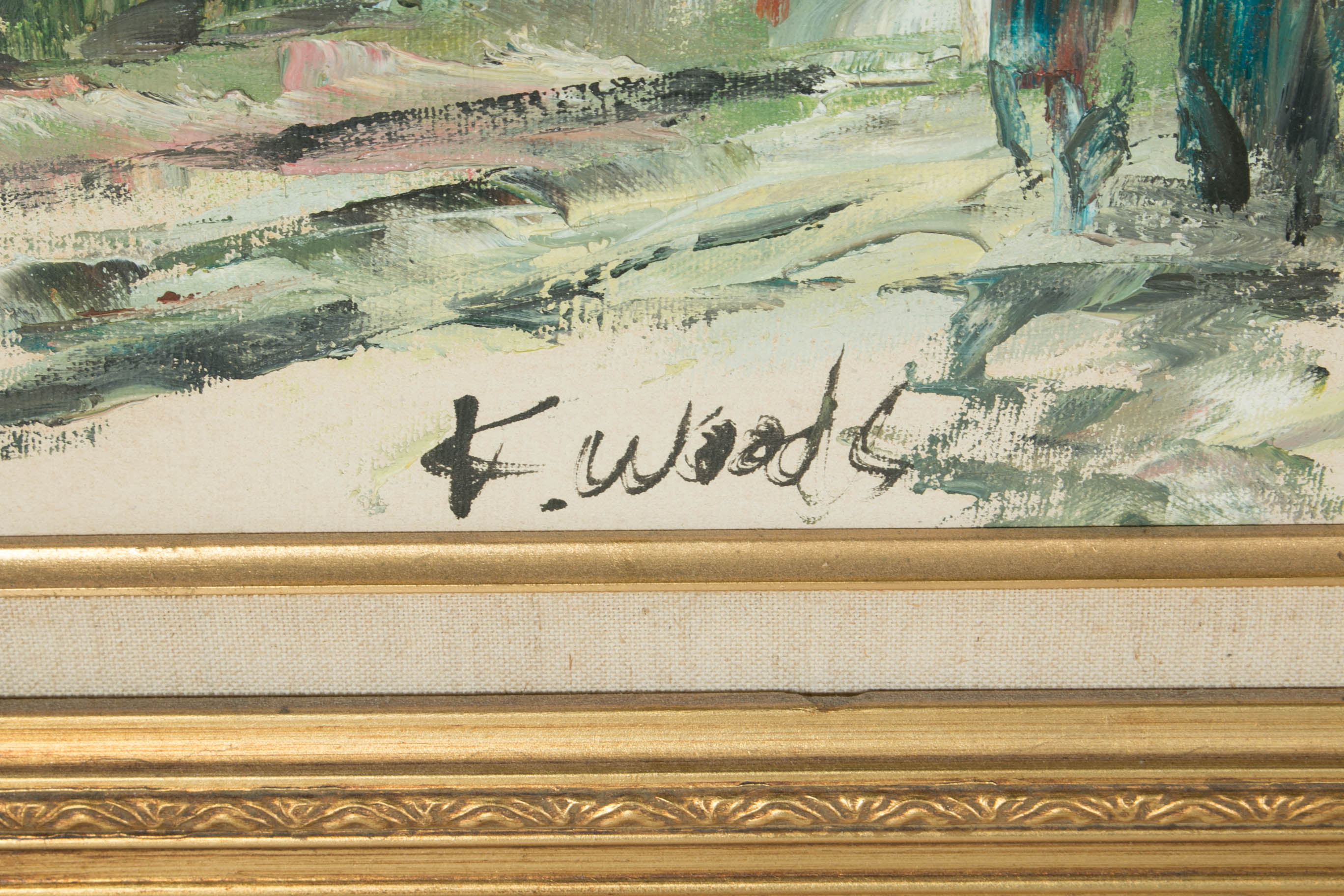 K. Woods Signed Original Oil on Canvas of Paris