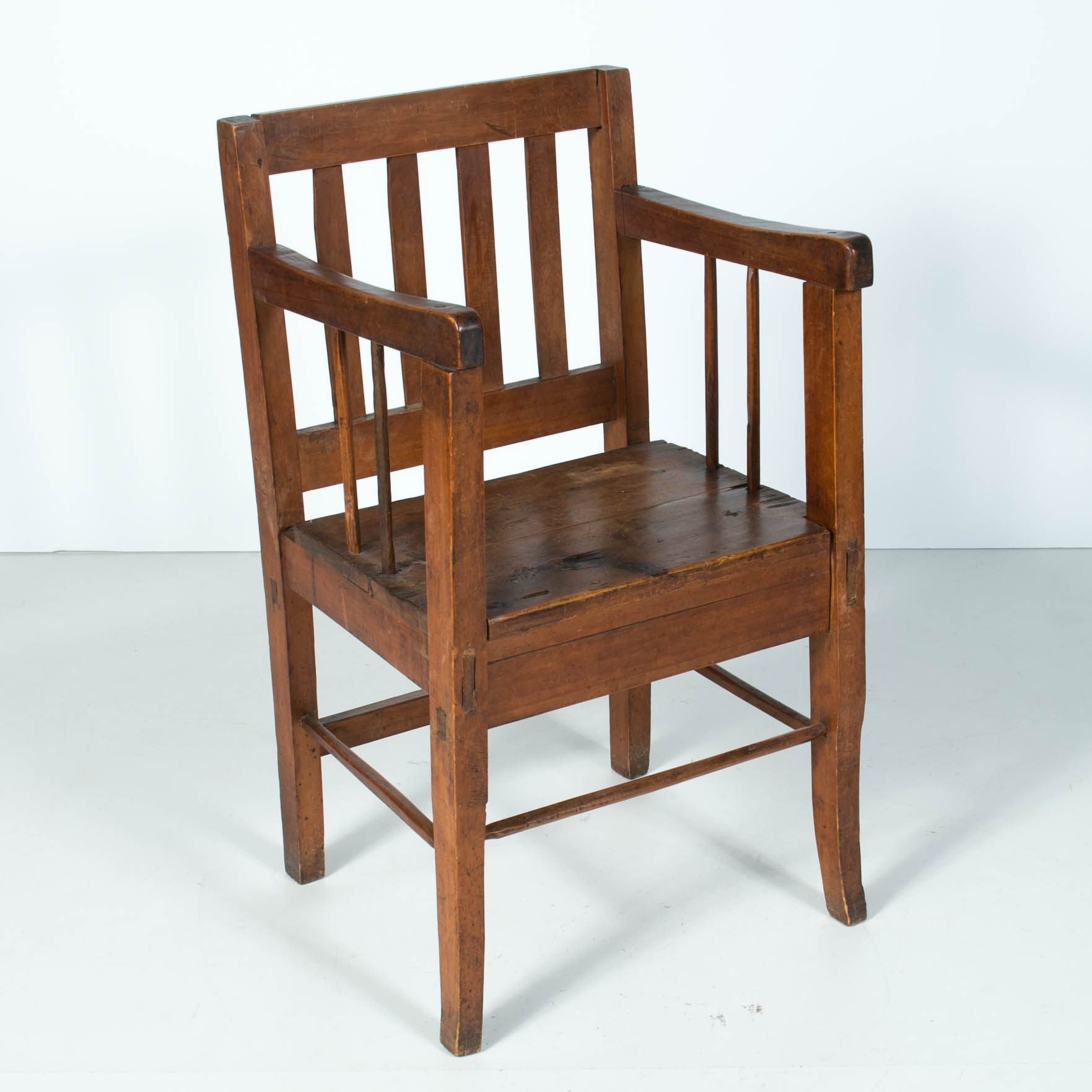1910s Mission Style Wooden Armchair