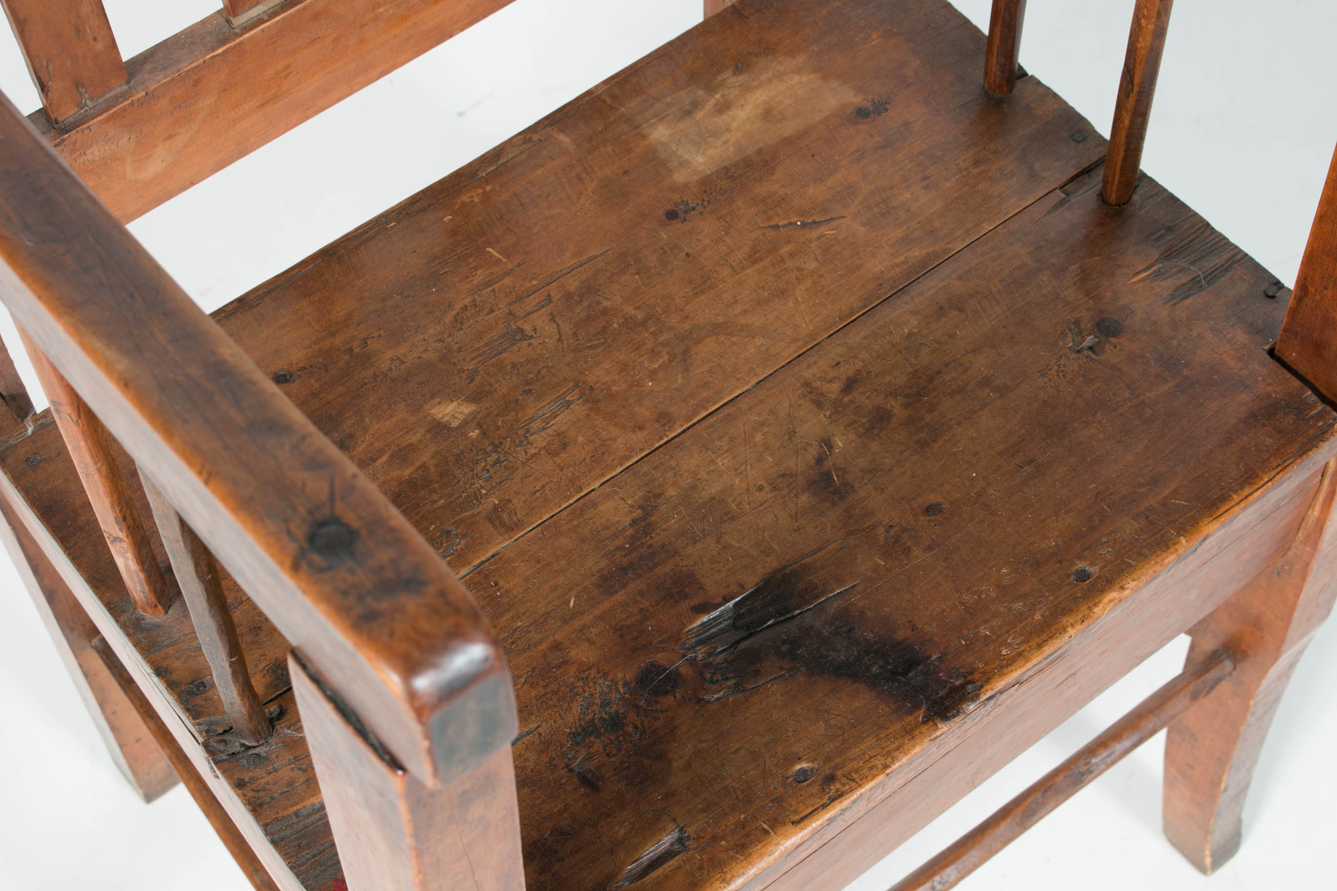 1910s Mission Style Wooden Armchair