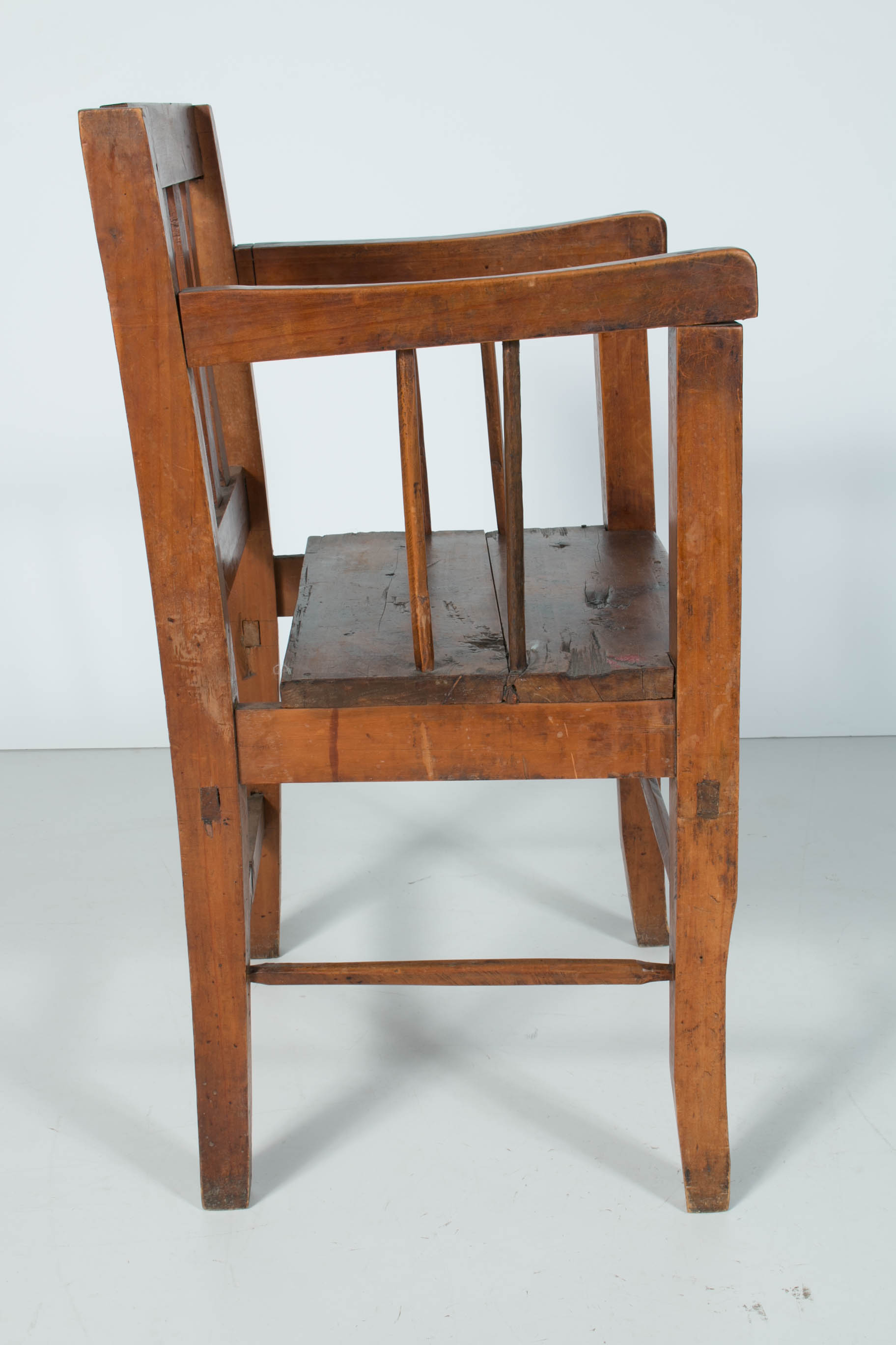 1910s Mission Style Wooden Armchair