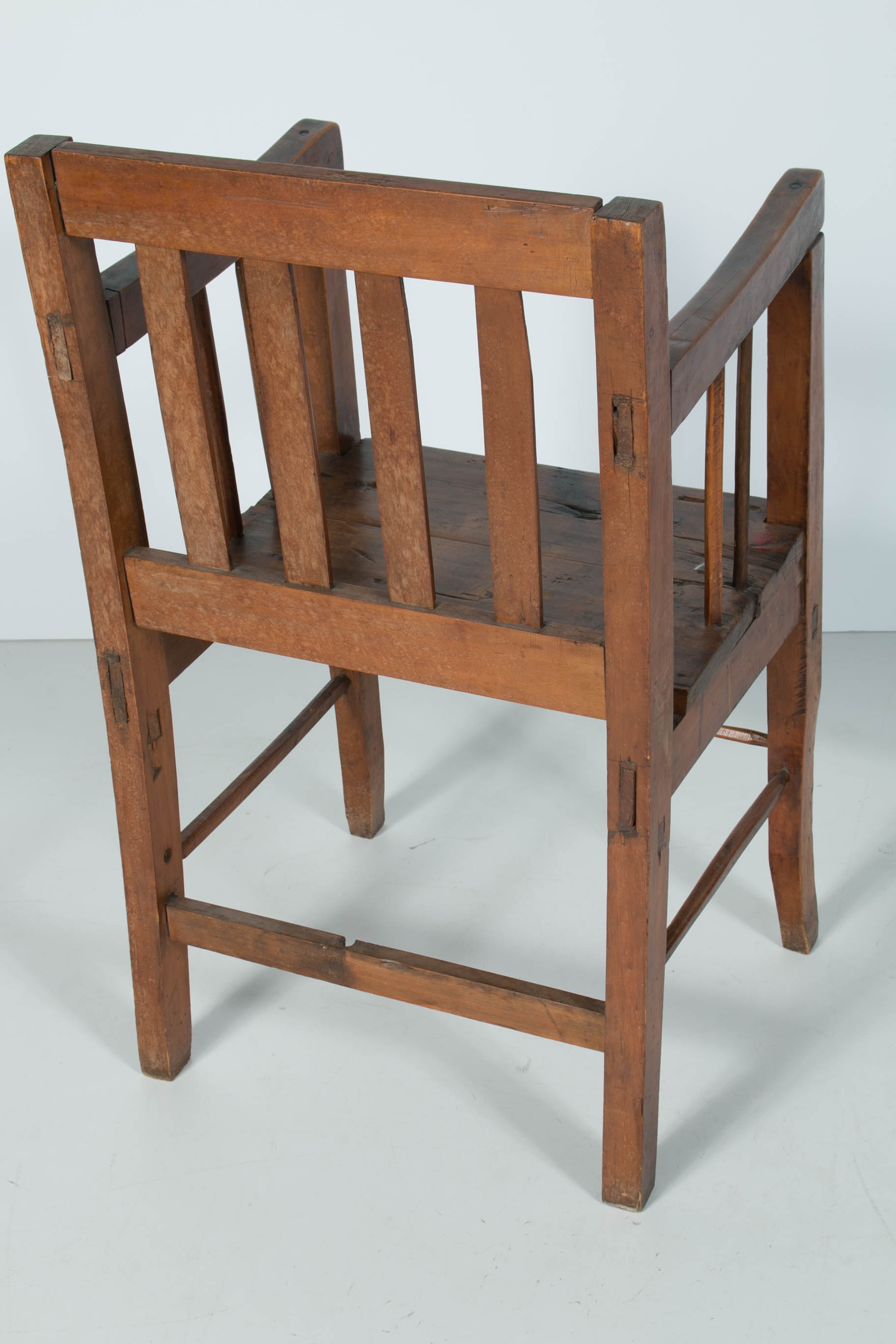1910s Mission Style Wooden Armchair