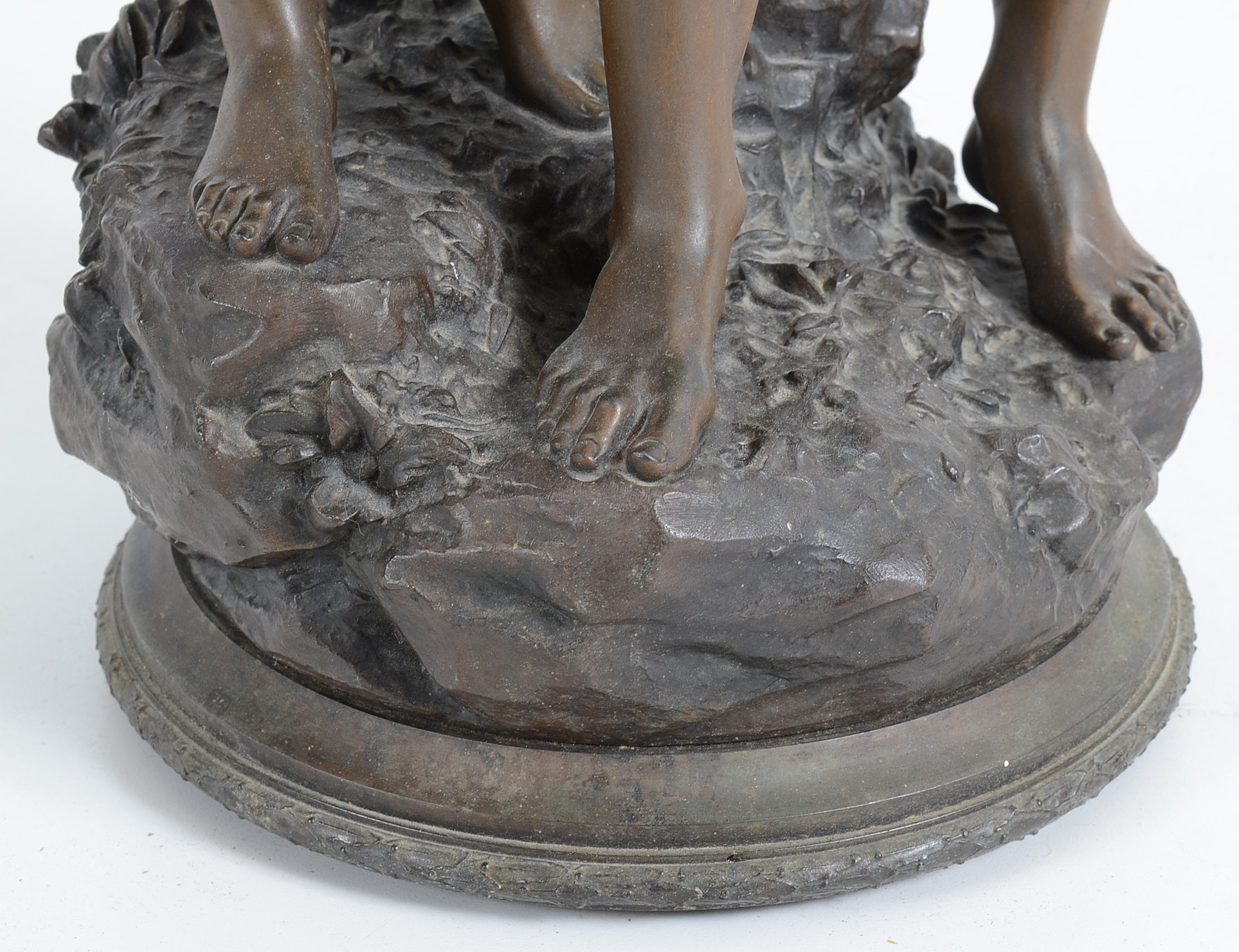 Ernest Rancoulet Bronze Sculpture of Couple