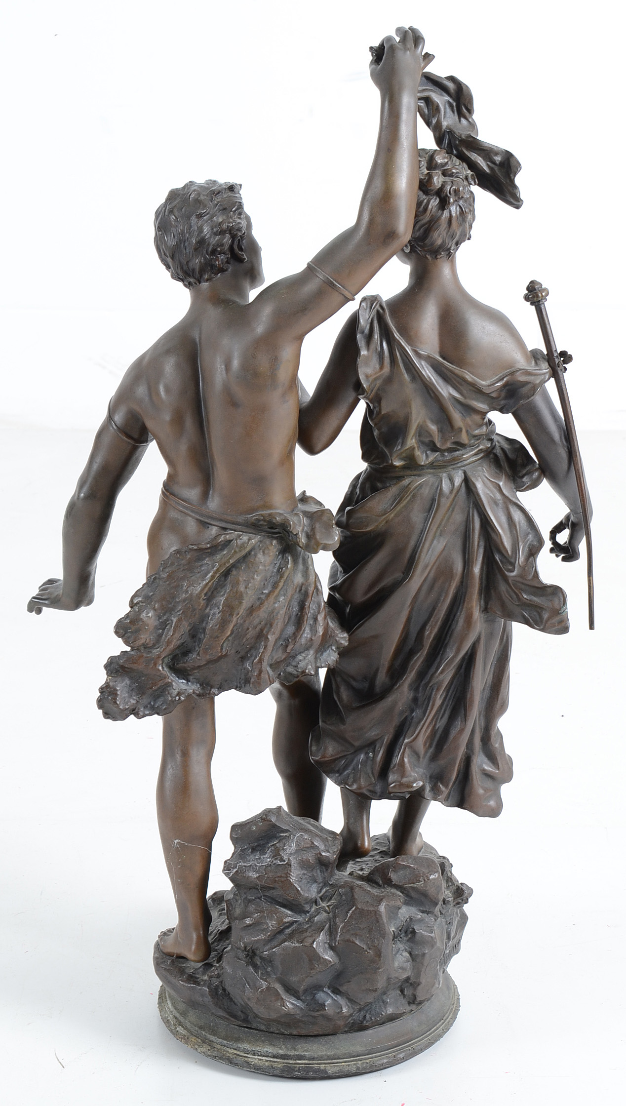 Ernest Rancoulet Bronze Sculpture of Couple