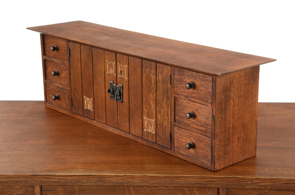 Stickley Furniture "1904 Harvey Ellis" Mission Collection Desk, Deck and Side Chair