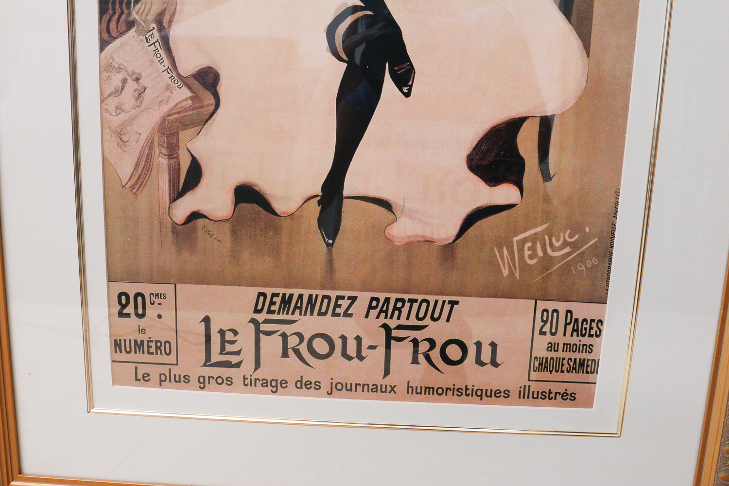 Framed Reproduction Art Nouveau Print