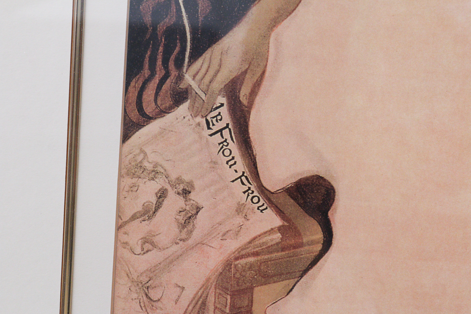 Framed Reproduction Art Nouveau Print