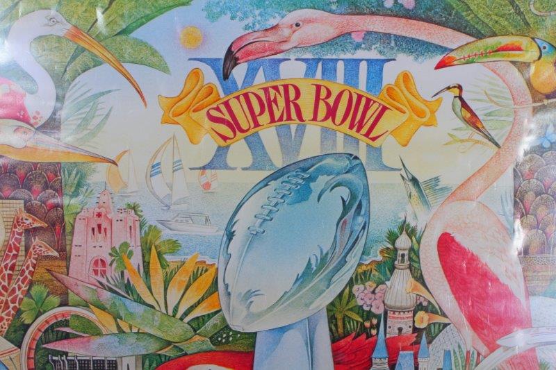 Vintage Super Bowl XVIII Official Poster
