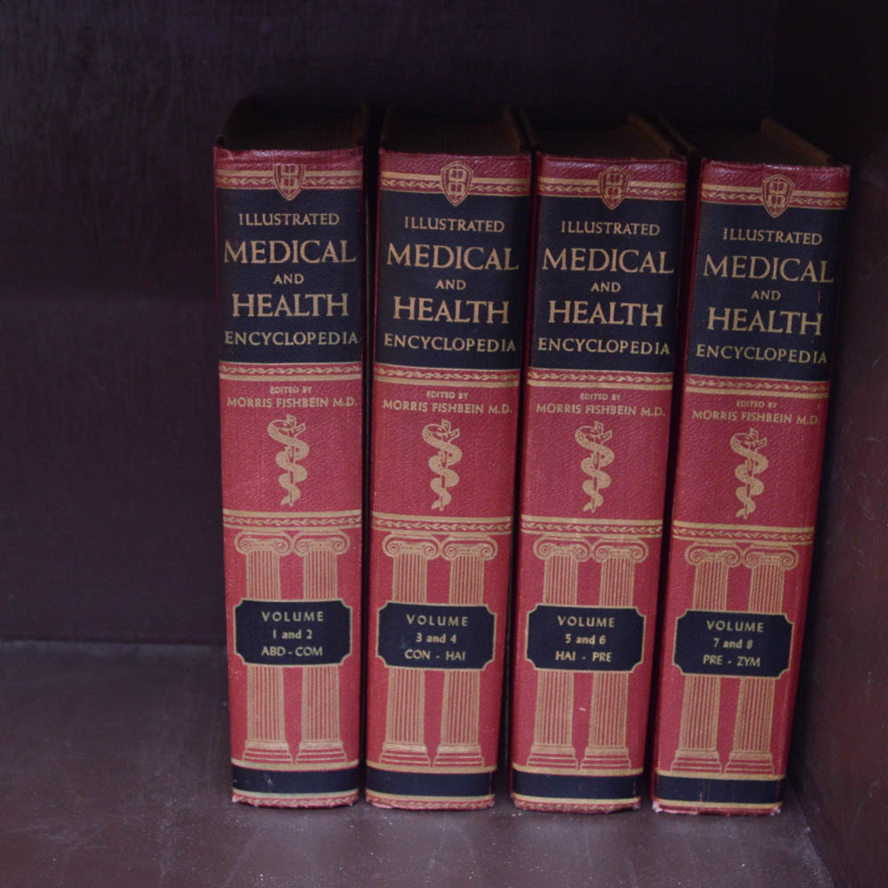 Vintage Eight Volume Medical Reference Books