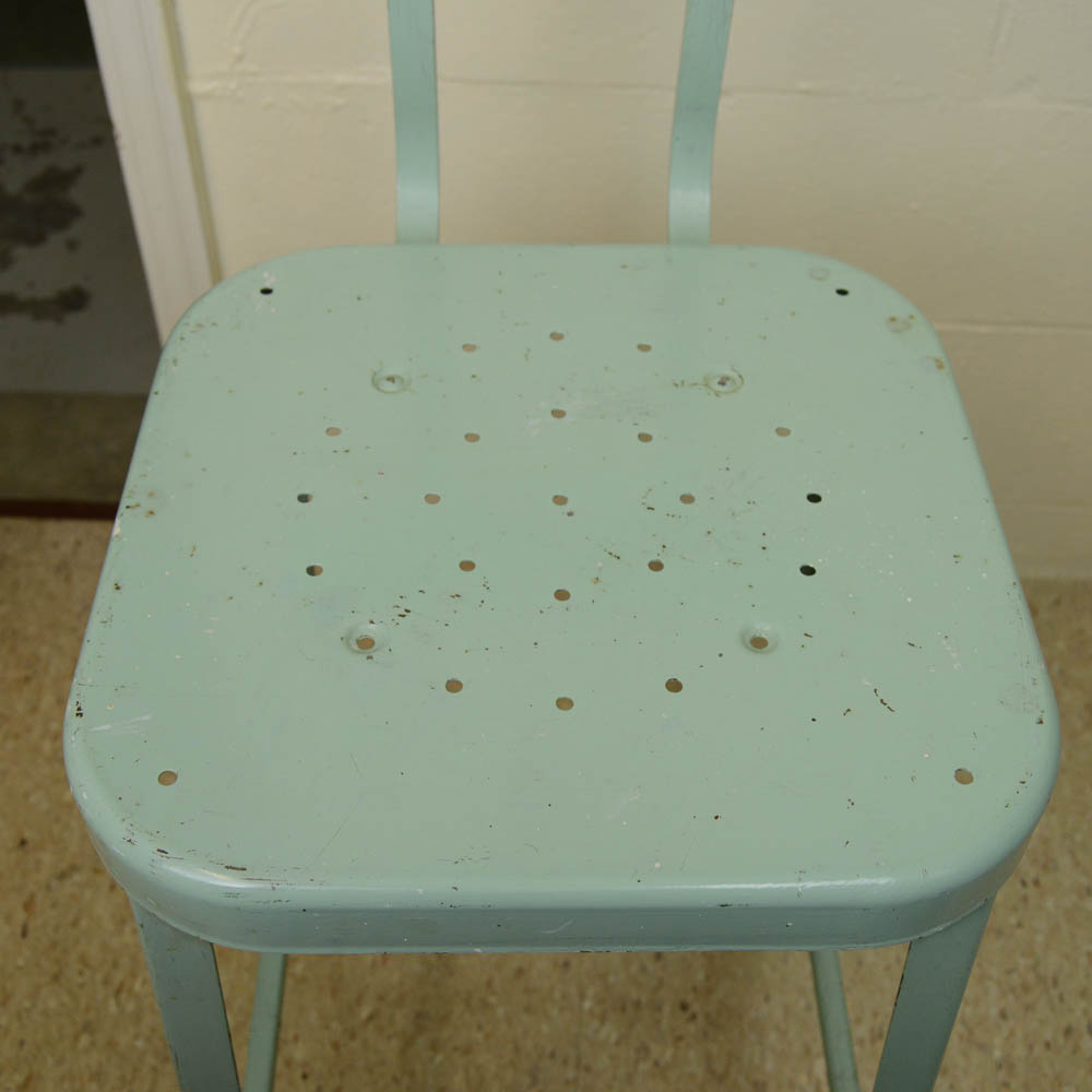 Vintage Lyon Industrial Metal Stool