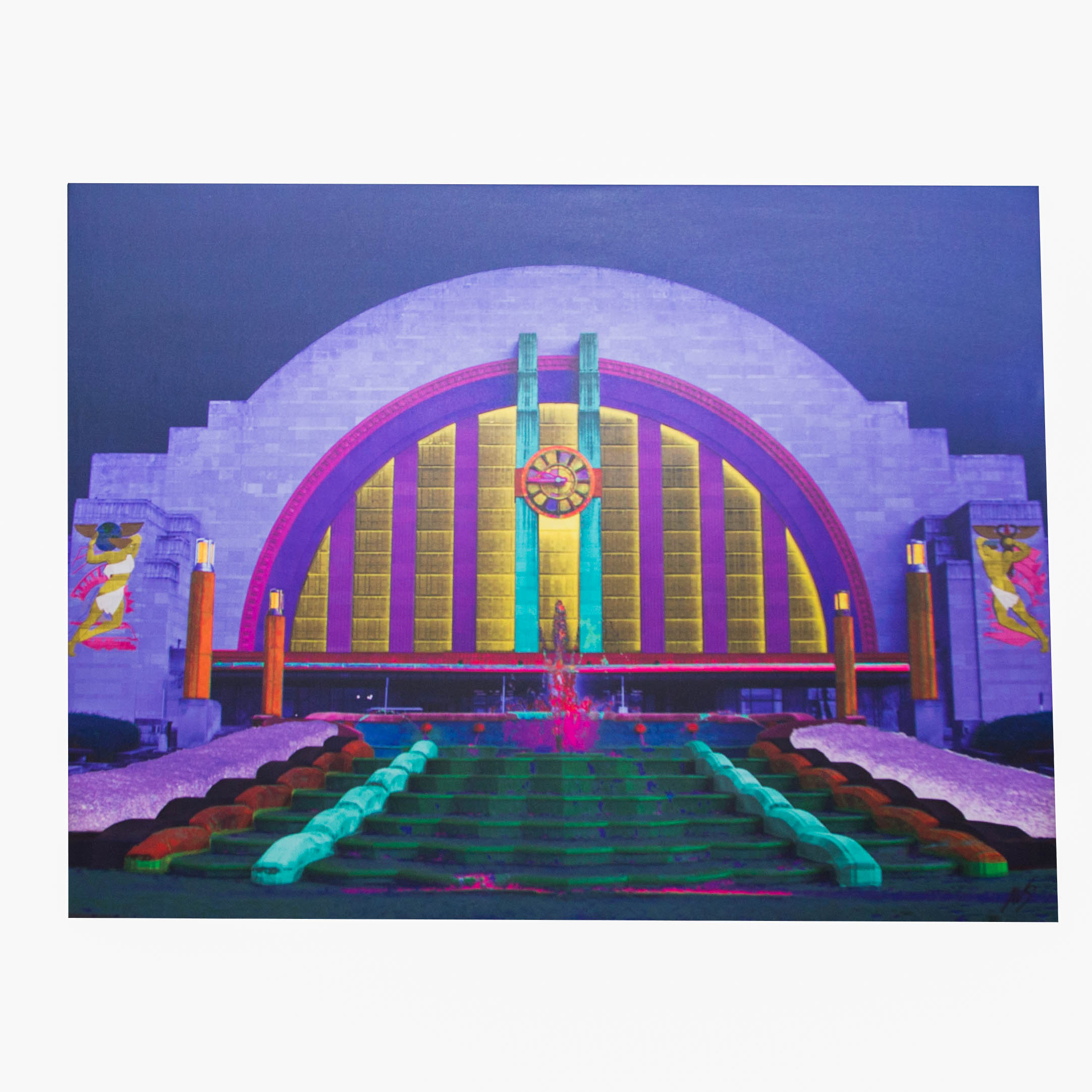 Andrew VanSickle "Midnight of Union Terminal 1933" Signed Industrial Ink Jet on Canvas