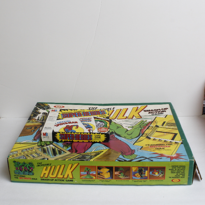 Vintage 1979 "Incredible Hulk Smash-Up" Action Game and "Marvel Comics Superheroes" Card Game