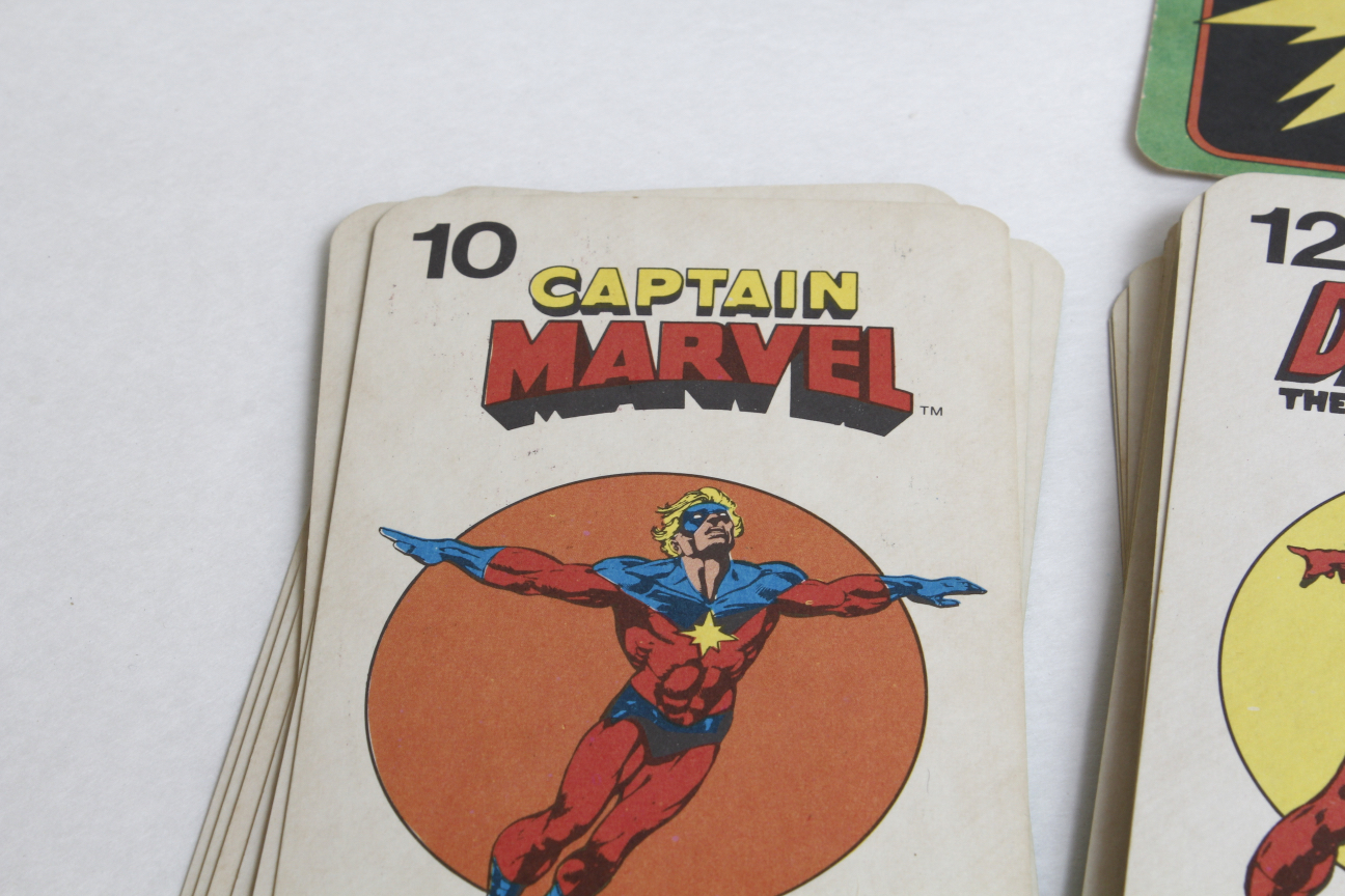 Vintage 1979 "Incredible Hulk Smash-Up" Action Game and "Marvel Comics Superheroes" Card Game