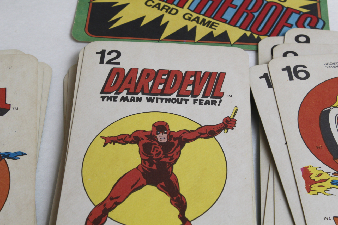 Vintage 1979 "Incredible Hulk Smash-Up" Action Game and "Marvel Comics Superheroes" Card Game