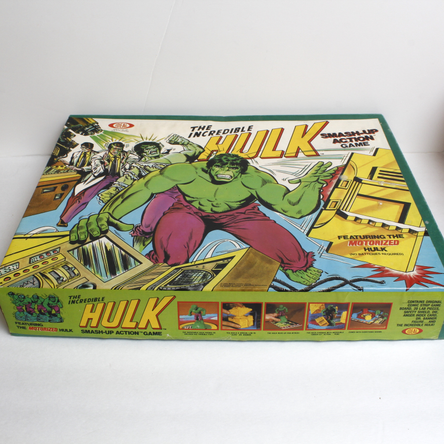 Vintage 1979 "Incredible Hulk Smash-Up" Action Game and "Marvel Comics Superheroes" Card Game