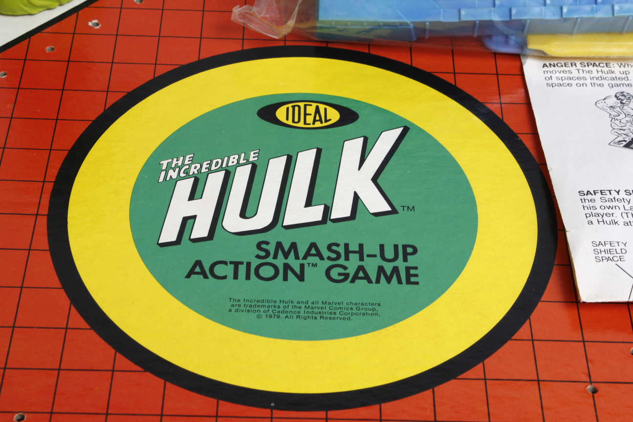 Vintage 1979 "Incredible Hulk Smash-Up" Action Game and "Marvel Comics Superheroes" Card Game