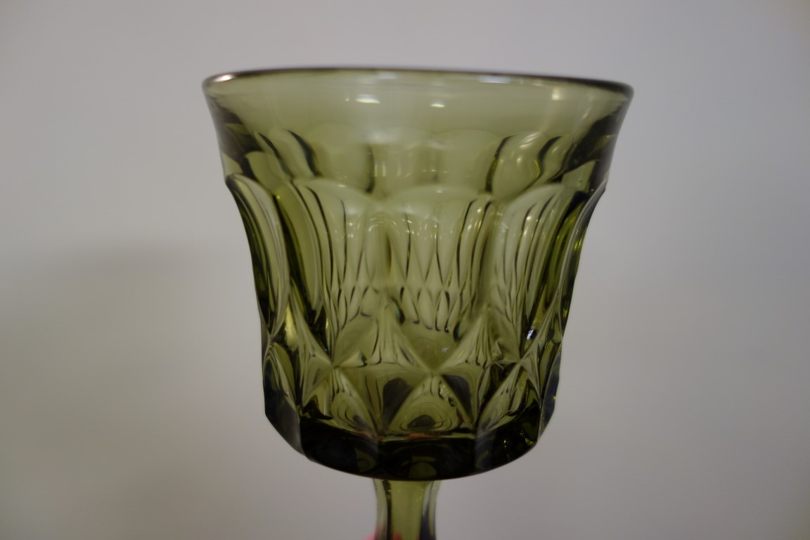 Vintage Olive Green Glassware