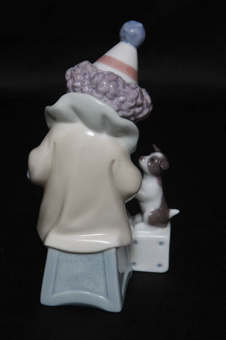 Lladro Clown Collectibles including "Tired Friend" and "Pierrot with Concertina"