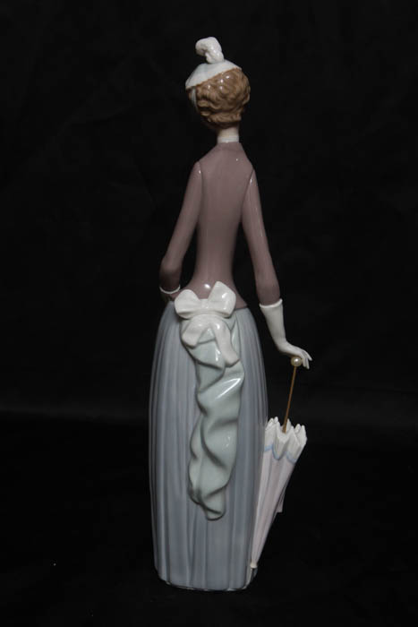 Lladro “Lady with Dog & Umbrella” Retired Figurine
