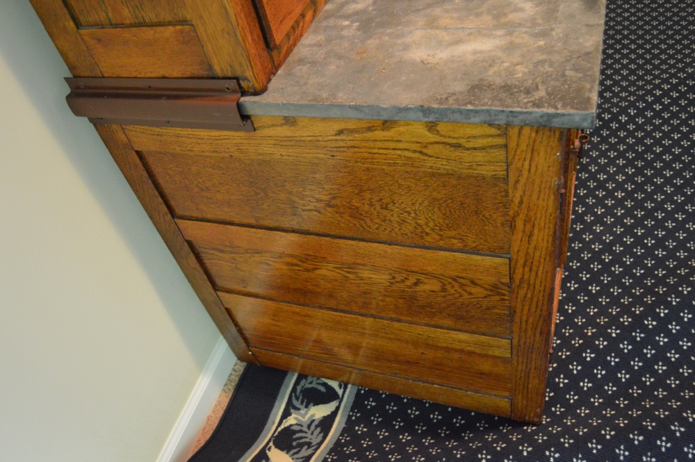 Antique Oak Hoosier Style Cabinet