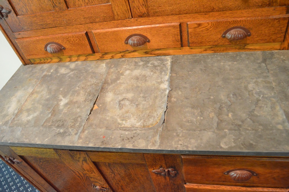 Antique Oak Hoosier Style Cabinet