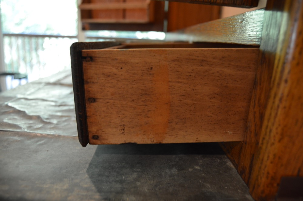 Antique Oak Hoosier Style Cabinet